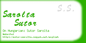 sarolta sutor business card